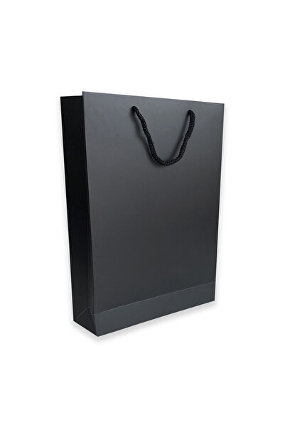 ABB Matbaa 10 Adet Siyah Karton İpli Çanta (25x38x8)