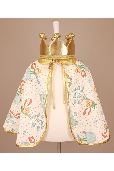 MudMarks Küçük Prens Desenli Pelerin ve Taç Seti