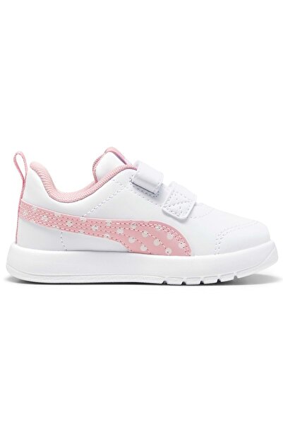 Puma Courtflex V3 Dotty V Inf 398759-05 Orthopedic Baby Kids Sports Shoes Pink