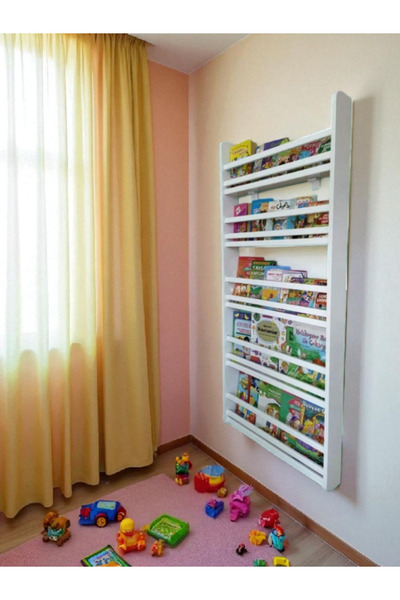 Emdief Home Safir 5 Raflı Kitaplık - Montessori Kitaplık Çocuk Odası kitaplığı Çocuk Kitaplığı