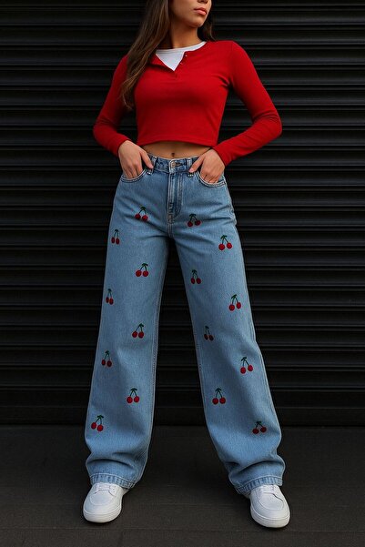 Butik KİRAZ NAKIŞLI BAGGY PANTOLON