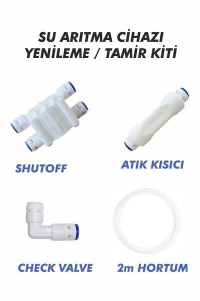 Abrobox Su Arıtma Cihazı Yenileme Tamir Kiti Shutoff Chekvalf Atık Kısıcı 3M ...