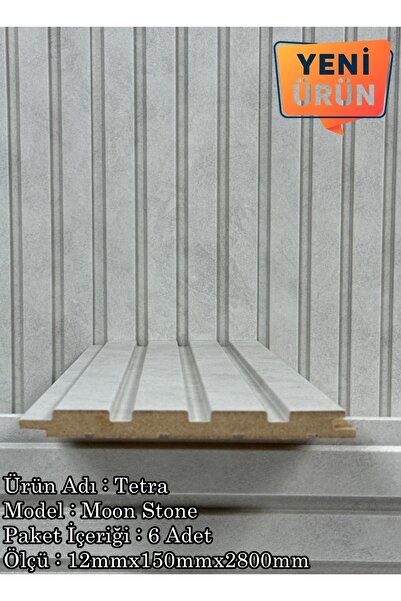 DOGGA PROFILE-PANEL Mdf Duvar Paneli ve Duvar Lambrisi ve Dekoratif Paneli 15X280 MOONSTONE (6'^LI PAKET)