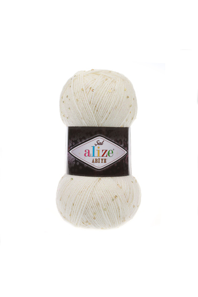 Alize Βραδινό φόρεμα σάλι Color 62 Cream (1 πακέτο 5 μπαλάκια)