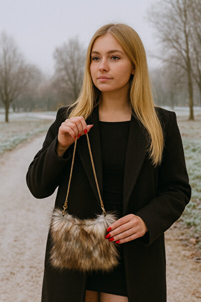 MER HOME Штучна хутряна плюшева сумка для рук, плечей та ліктя