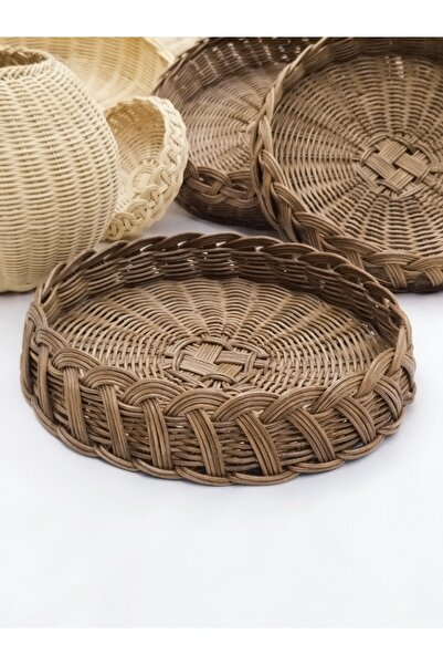 Güneş %100 Doğal El Yapımı Çok Amaçlı Rattan Sepet (6X27 cm, 1. Sınıf, Dekora...