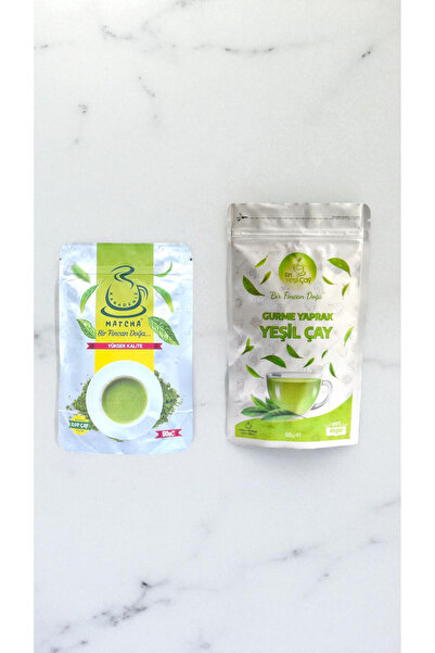 Enyeşilçay Saf Matcha 50 Gr + Gurme Yaprak Yeşil Çay 50 Gr