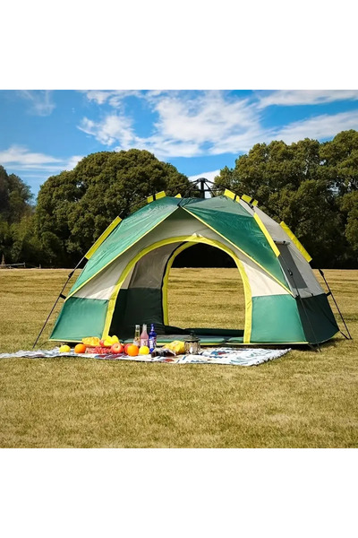 esplendor 4 Kişilik Otomatik Açılan Kamp Çadırı - Fiberglas Direkler - Sinekl...