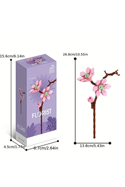 ZUMRANKA Kutulu Dekoratif, Koleksiyonluk Ve Sergilenebilir Çiçek Modeli Yapım Seti