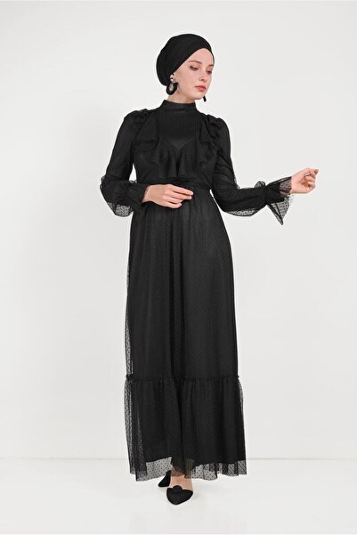 Alvina 40485 Модель сукні з мереживом і воланами