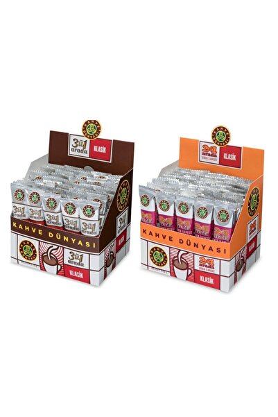 Kahve Dünyası Kahve Dünyası 3ü1 Arada Klasik Kahve 40 x 18 gr ve 2 si 1 Arada Klasik Kahve 40 x 12 gr