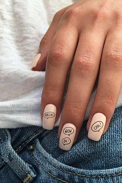 Flash Tattoos® Hello Tırnak Dövmesi