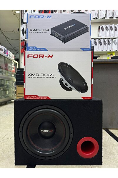 FORX5 30cm Bass 300rms 4kanallı Anfi Oval Kayık Midrange