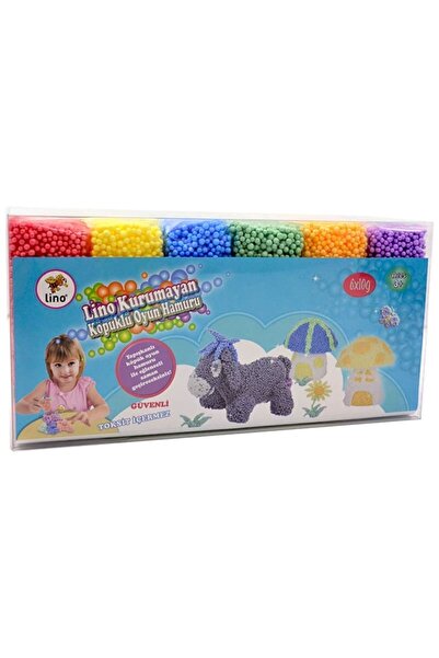 Lino Kurumayan Köpük Oyun Hamuru 6 Adet (ASLA KURUMAZ ELE YAPIŞMAZ)