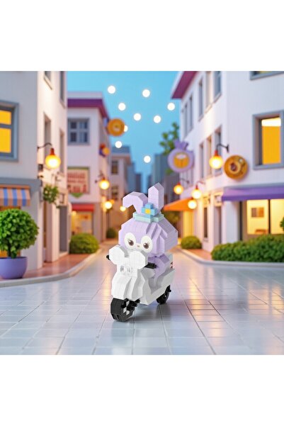 MEKANSM Disney Scooter – Sanrio Serisi Beyaz- DIY 3D Yapboz Blok Seti | 314 P...