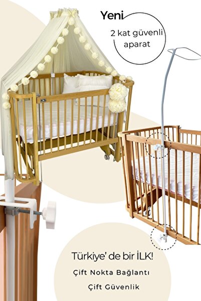 PAMUKA Bebek Beşik Cibinliği Cream