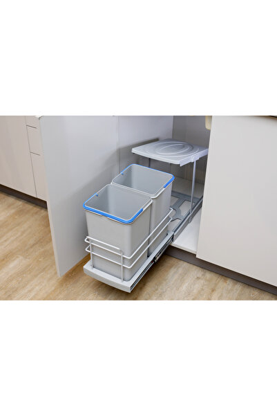EGETAMAŞ Telescopic Raill Bin 12Lt+12Lt