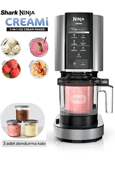 NINJA Ice Cream Maker - DONDURMA MAKİNESİ, Milkshake, Gelato, BPA İçermez, Sorbe, Parçacıklı Karışım