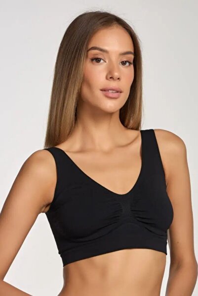 MİSTİRİK Panax Model - Σουτιέν κορσέ χωρίς ραφή κατά της χαλάρωσης, δεν αφήνει ίχνη, μαύρο χρώμα