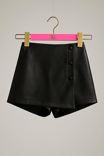 Hilal Akıncı Kids Σορτς φούστα από συνθετικό δέρμα