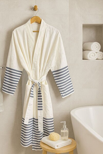 LUNGA VİTA Μπουρνούζι πολυτελείας oversized από 100% βαμβάκι Peshtemal (το προϊόν μας είναι πολύ μεγάλου μεγέθους)