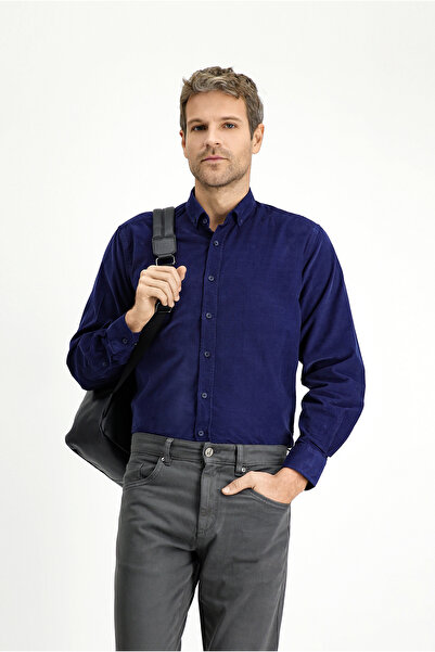 Kiğılı Βαμβακερό βελούδινο πουκάμισο με μακρυμάνικο κανονική εφαρμογή