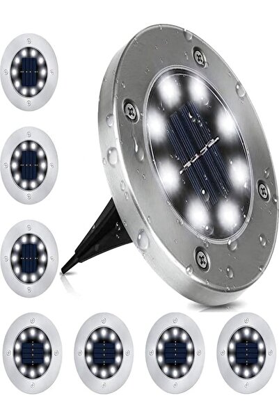Dream Plus 8 Ledli Solar Güneş Enerjili Beyaz Işık Bahçe Dekor Aydınlatma Lam...