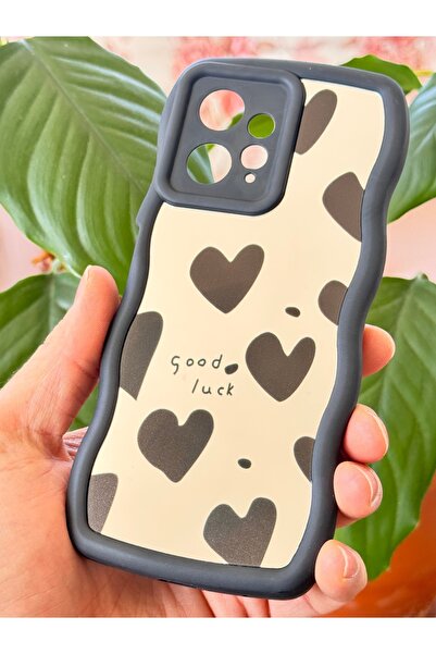 Fibaks Redmi Note 12 Compatible Case Mirrored Heart Pattern Soft Edge Camera Protected Silicone Cover