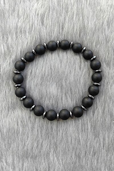 Chavin Elastic Natural Onyx Stone Men's Bracelet Ey26