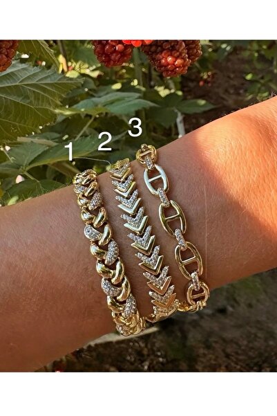 xUPING 1Nolu Altın Kaplama Örgü Model Bileklik Kararmaz 14K Rengindedir