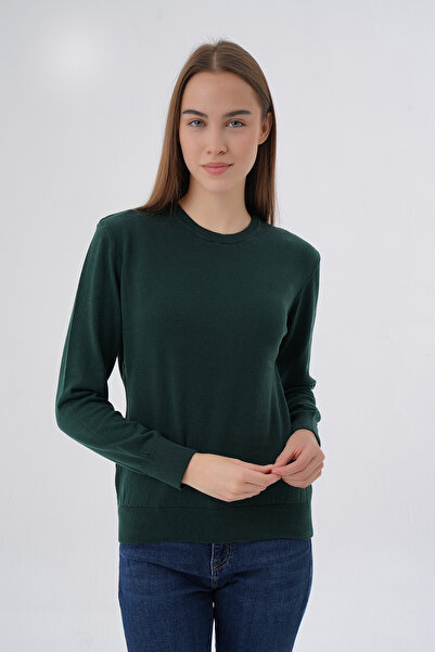 Trist Star Bluză de damă din bumbac organic 100% cu guler rotund de culoare s...