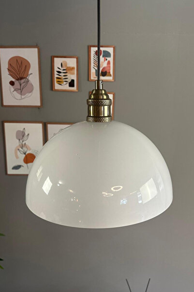 Bamyum Yimpi Beyaz Avize Tekli Sarkıt Eskitme Lale Başlık Salon Mutfak Kuaför Cafe Dekoratif Aydınlatma