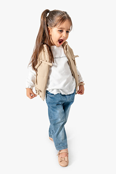 Jikko Baby 3-Piece Baby Girl Set with Bow and Inflatable Vest 9072