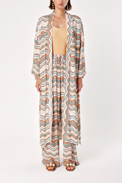SOCIETA Desenli Bol kesim kaftan 94080