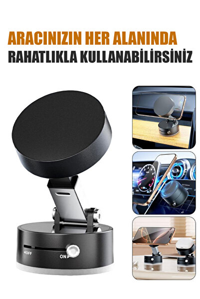 CMT Kablosuz Araç İçi Cep Telefonu Tutucu Araç içi Montaj Güçlü Vakumlu Manyetik Telefon Tutucu