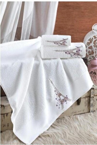 gelin house collection طقم مناشف إيفيل مكون من 3 قطع، 100% قطن، طقم حمام تركي...
