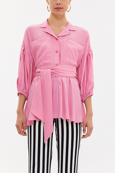 SOCIETA Loose Cut Balloon Sleeve Blouse - 19761