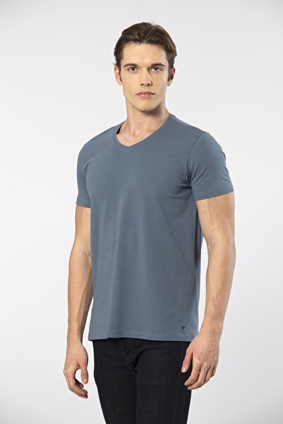 Cacharel Ανδρικό μπλουζάκι Lycra με λαιμόκοψη V 1332/ΜΠΛΕ1