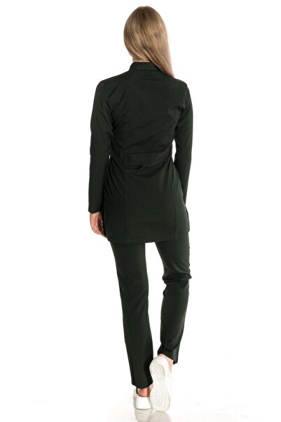 TIPMOD Likralı Avcı Yeşili Tunik Tesettür Hemşire Forması