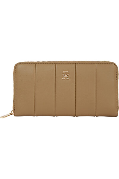 Tommy Hilfiger Women's Brand Logo Full Zipper Stylish Appearance Brown Cuz Su...