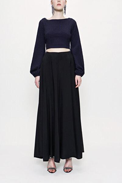 SOCIETA Mor Sırt dekolteli kısa bluz 19825