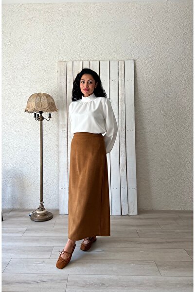 KÜÇÜĞÜM BUTİK Camel Long Skirt
