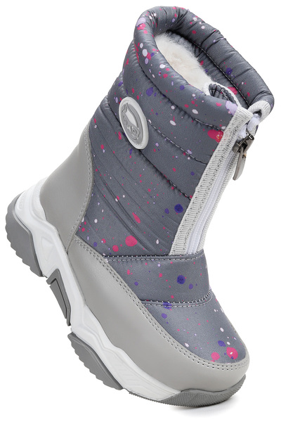 Kiko Kids Mars Zippered Girl's Snow Boots