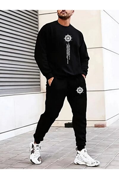 x-compass life Tepláková souprava s výstřihem – 2dílná, prošívaný potisk, dámské/pánské unisex sezónní