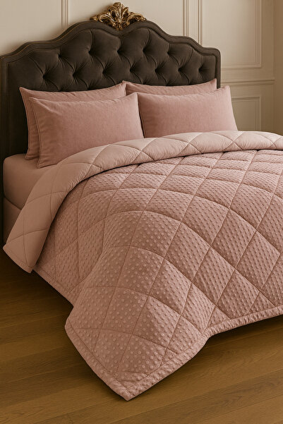 LUNGA VİTA Welsoft Double-Sided Quilt, Cotton Satin on the Inside, Soft on the Outside, Welsoft Double Size