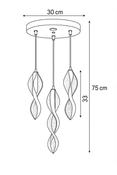 Store Mars 4'lü Gold Kumandalı 3 Renk Led Lüx Modern Ledli Avize