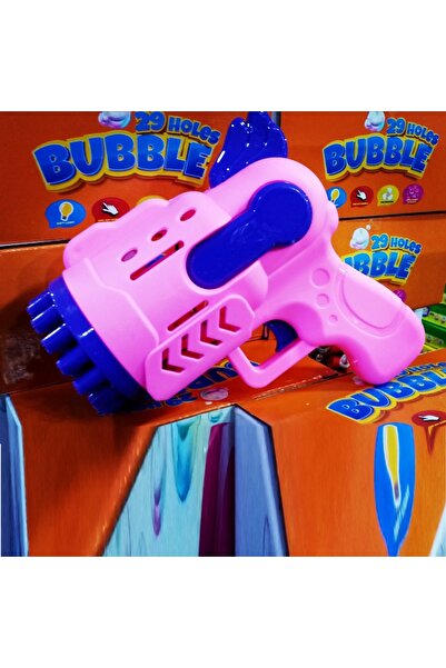 Genel Markalar Bubbles Gun 23 Çok Delikli Çoklu Köpük Atan Tabanca Pembe Köpü...