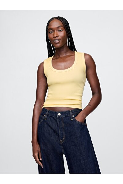 GAP Kadın Sarı Fitilli Halter Yaka Atlet