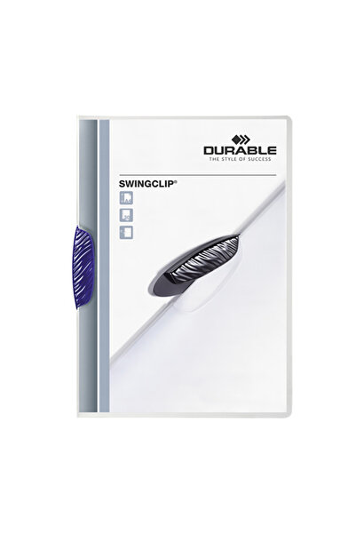 Genel Markalar Sıkıştırmalı Dosya SwingClip Ortadan Klipsli 30 Syf A4 Lacivert 2260