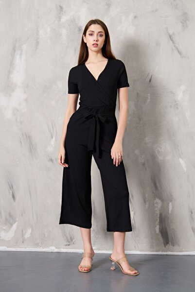 SEVENLINE بذلة من القماش بحزام وياقة مزدوجة الصدر